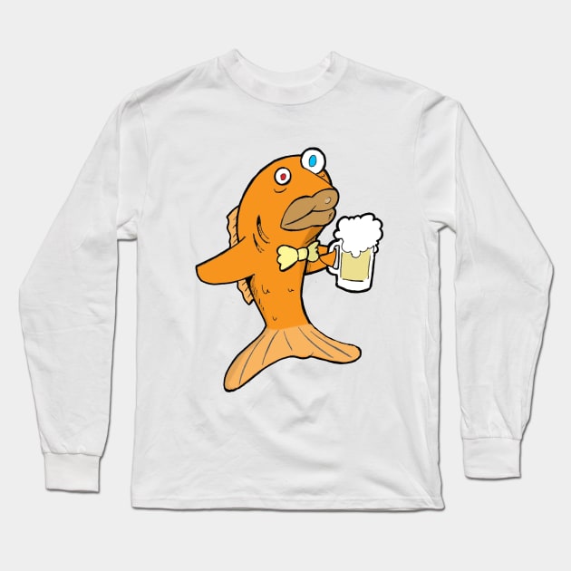 Gus Gus the Goldfish (Blank) Long Sleeve T-Shirt by tyrone_22